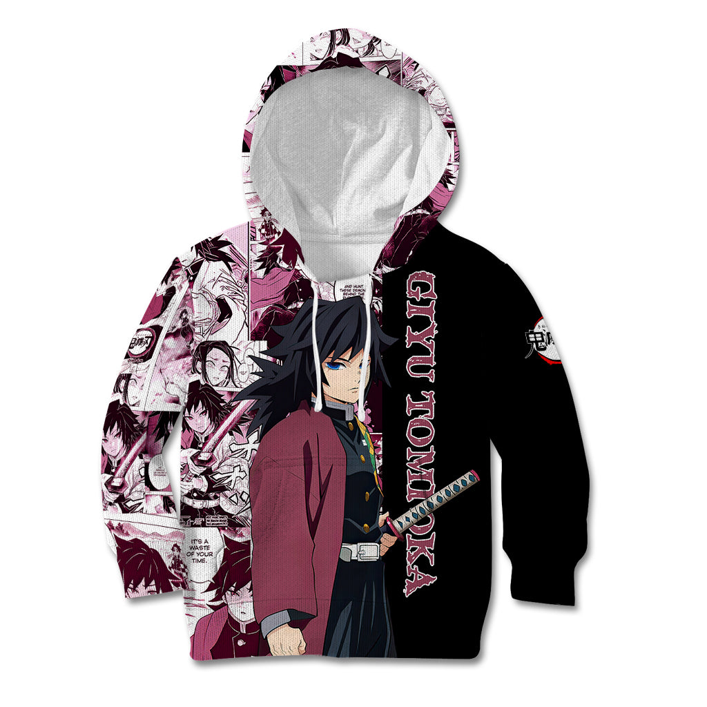 Giyu Tomioka Demon Slayer Kid Hoodie Anime Mix Manga Style