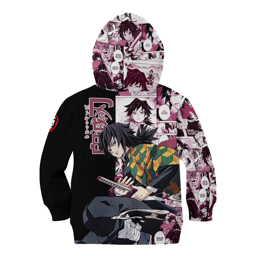 Giyu Tomioka Demon Slayer Kid Hoodie Anime Mix Manga Style