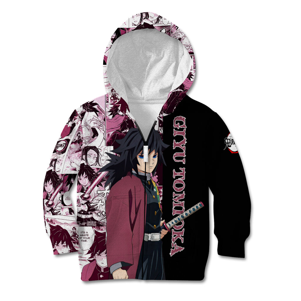 Giyu Tomioka Demon Slayer Kid Hoodie Anime Mix Manga Style