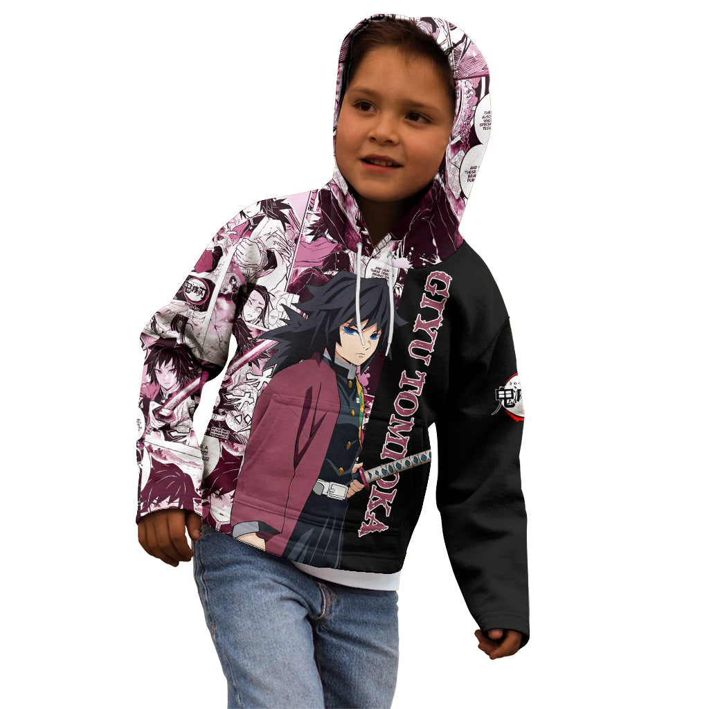 Giyu Tomioka Demon Slayer Kid Hoodie Anime Mix Manga Style