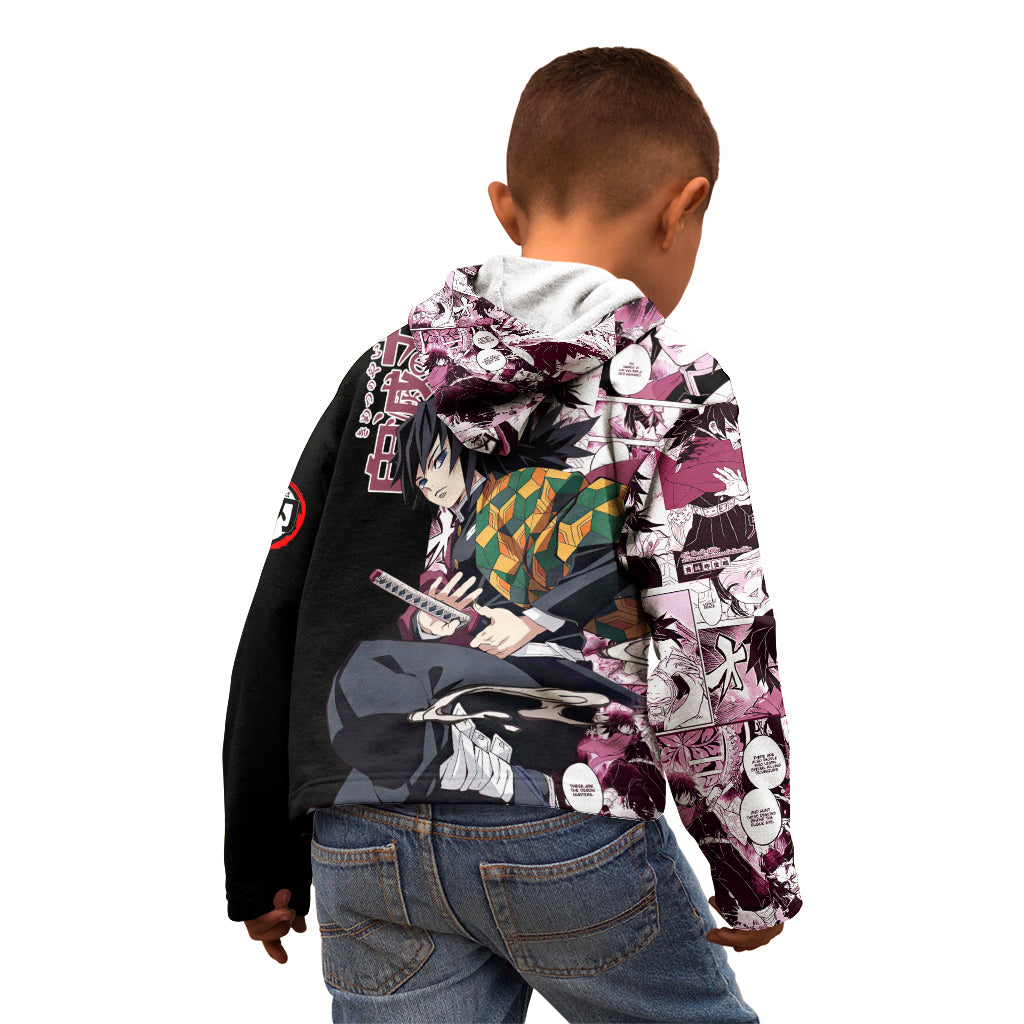Giyu Tomioka Demon Slayer Kid Hoodie Anime Mix Manga Style