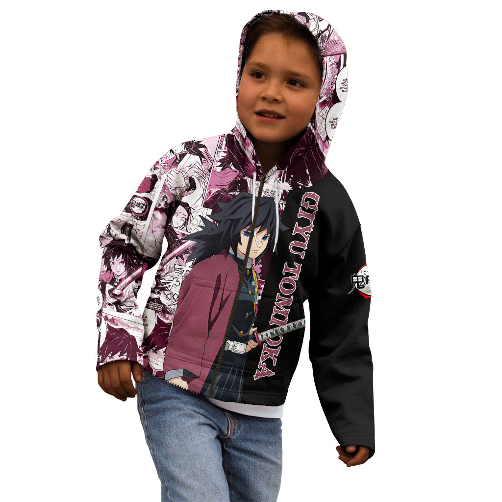 Giyu Tomioka Demon Slayer Kid Hoodie Anime Mix Manga Style