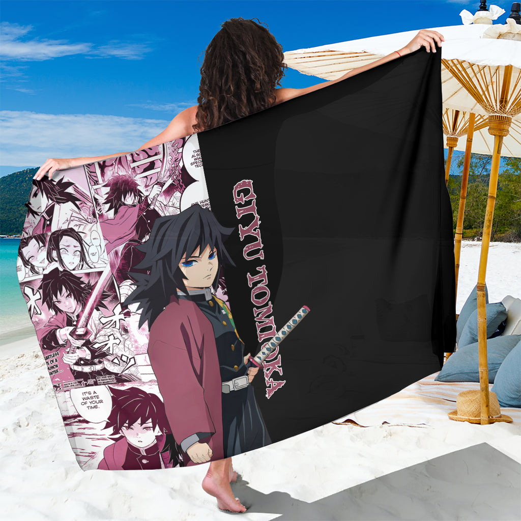 Giyu Tomioka Demon Slayer Sarong Anime Mix Manga Style