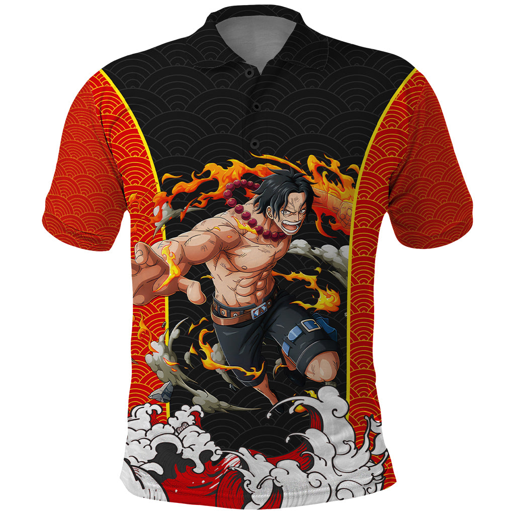 Portgas D.Ace - One Piece Polo Shirt Anime Japan Style
