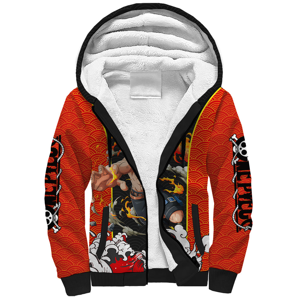 Portgas D.Ace - One Piece Sherpa Hoodie Anime Japan Style