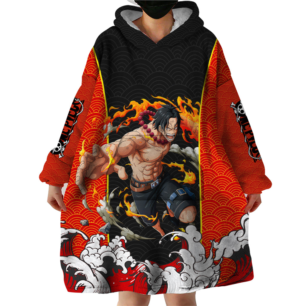 Portgas D.Ace - One Piece Wearable Blanket Hoodie Anime Japan Style