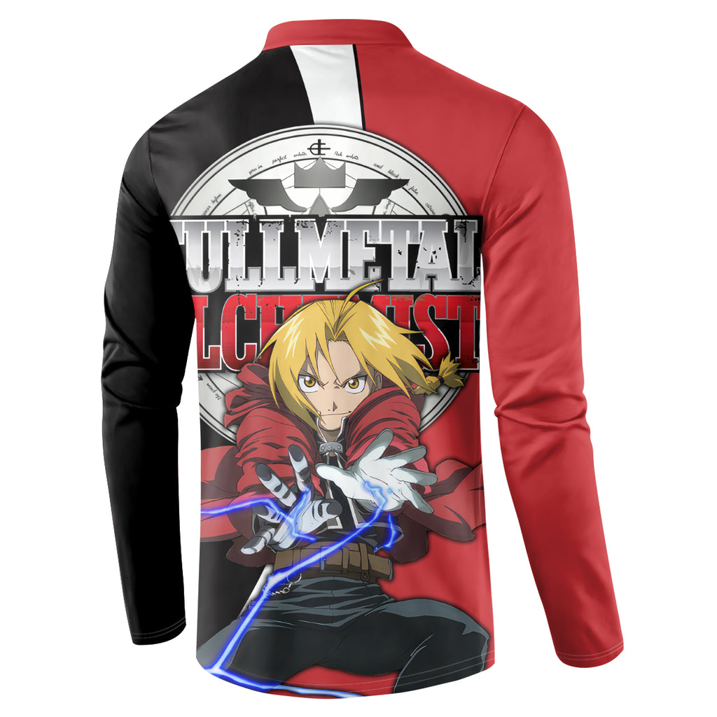Elric Edward - Fullmetal Alchemist Button Sweatshirt Anime Style