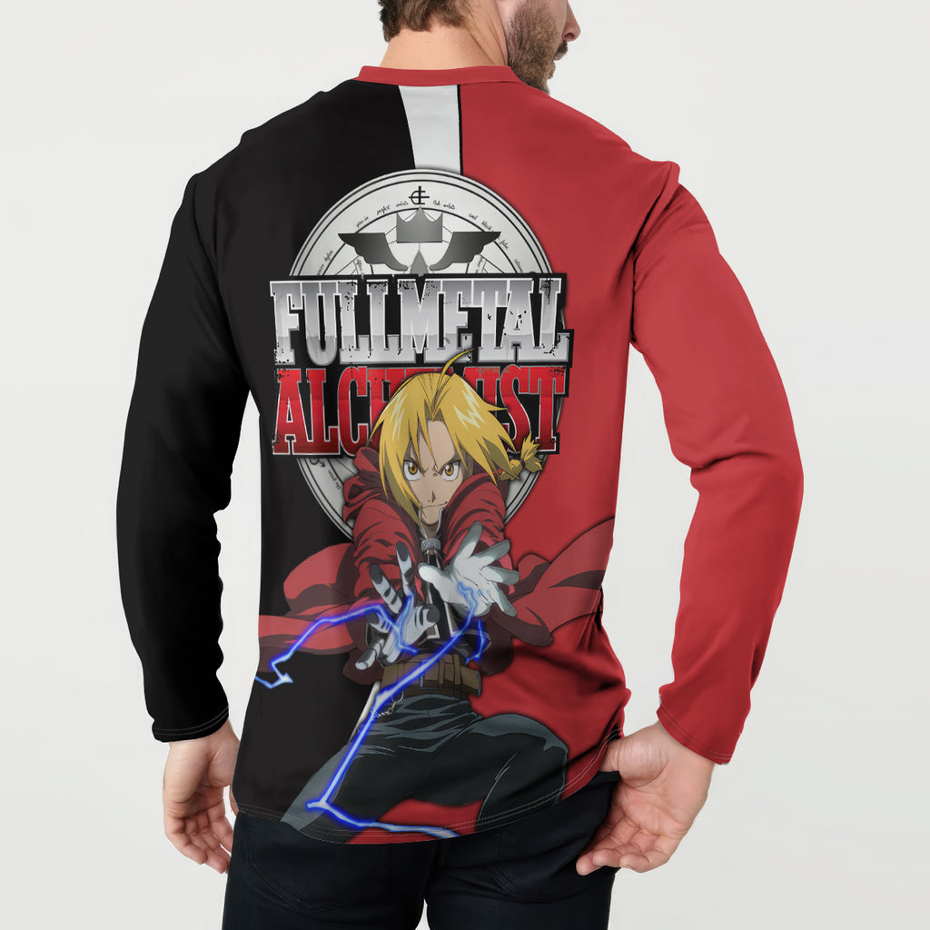 Elric Edward - Fullmetal Alchemist Button Sweatshirt Anime Style