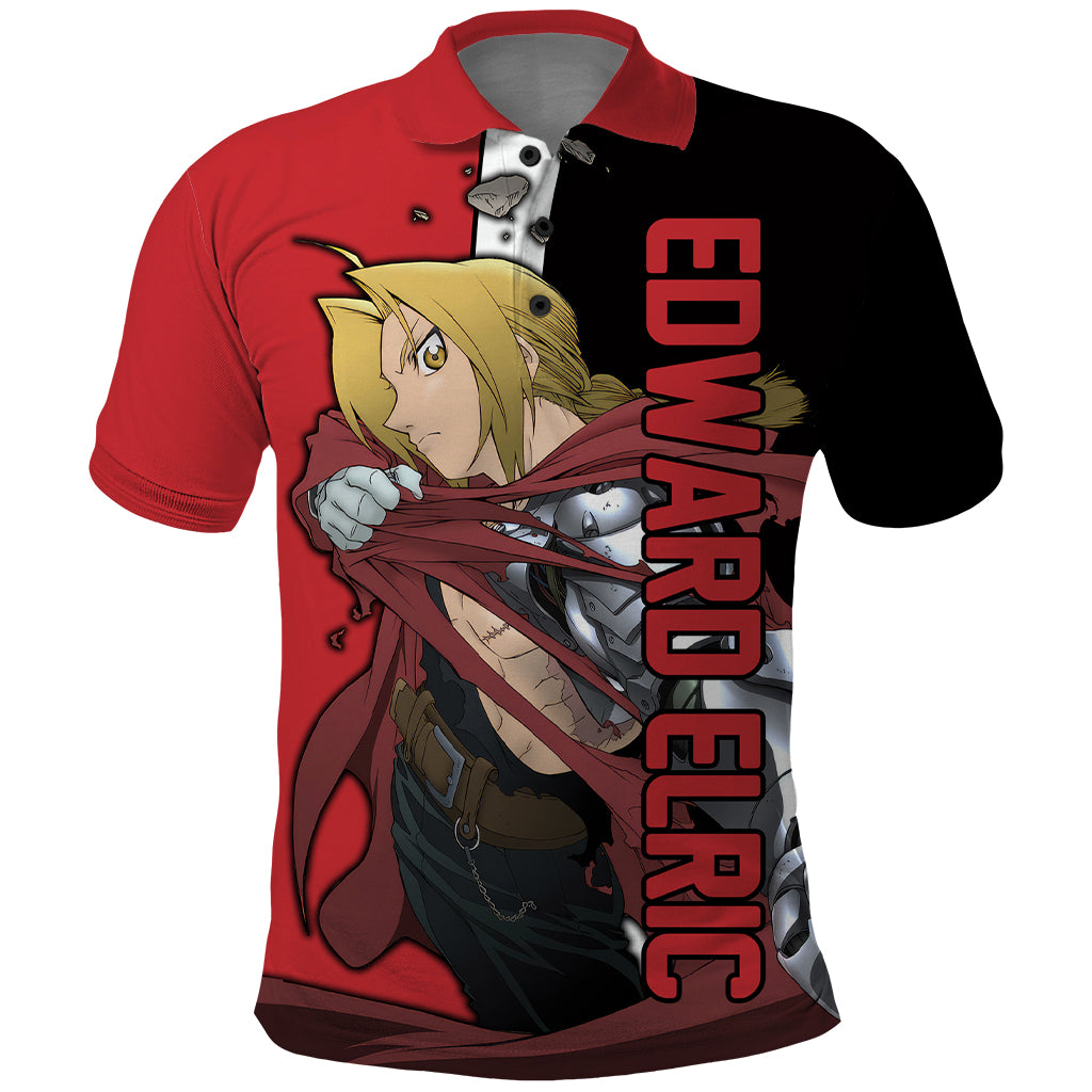 Elric Edward - Fullmetal Alchemist Polo Shirt Anime Style