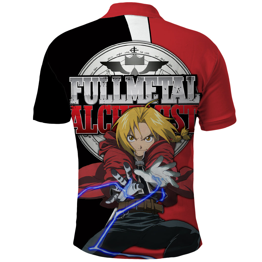 Elric Edward - Fullmetal Alchemist Polo Shirt Anime Style