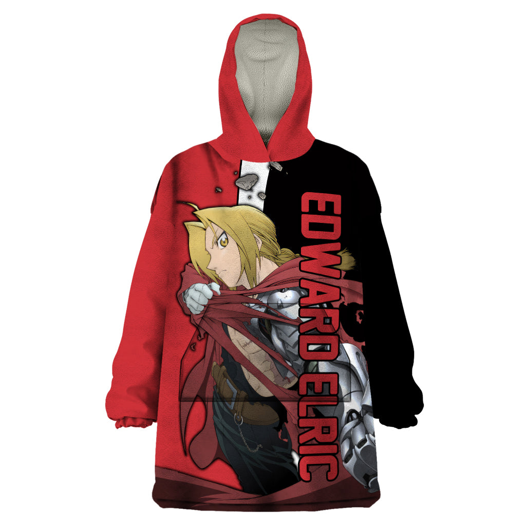 Elric Edward - Fullmetal Alchemist Wearable Blanket Hoodie Anime Style