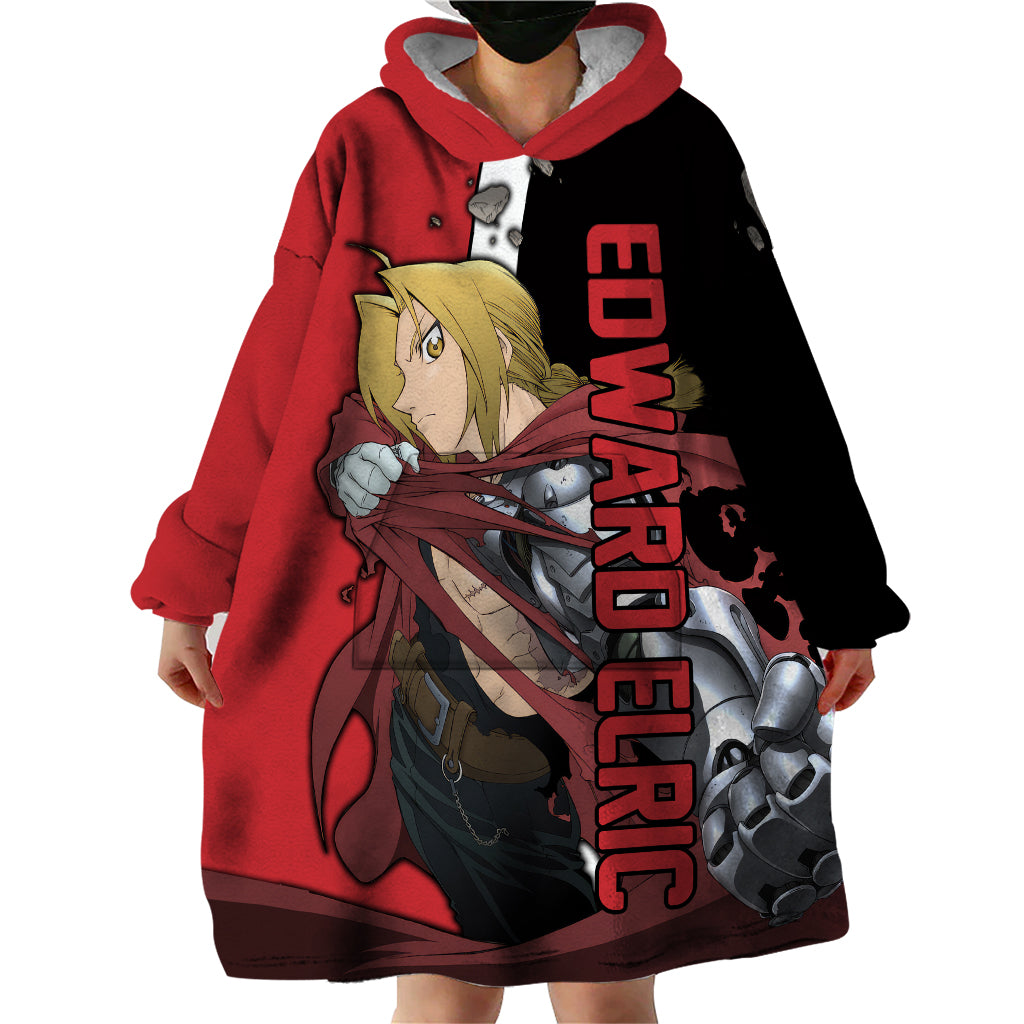 Elric Edward - Fullmetal Alchemist Wearable Blanket Hoodie Anime Style