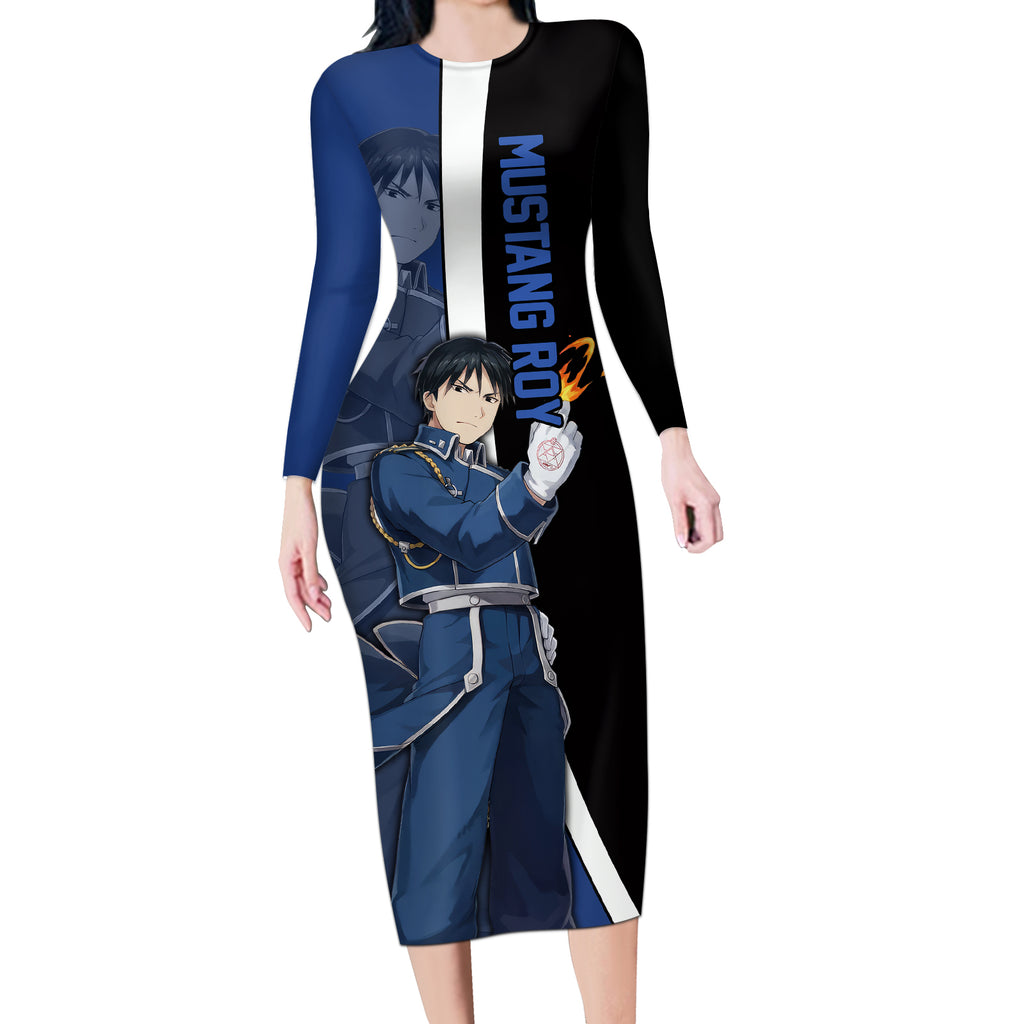 Mustang Roy - Fullmetal Alchemist Long Sleeve Bodycon Dress Anime Style