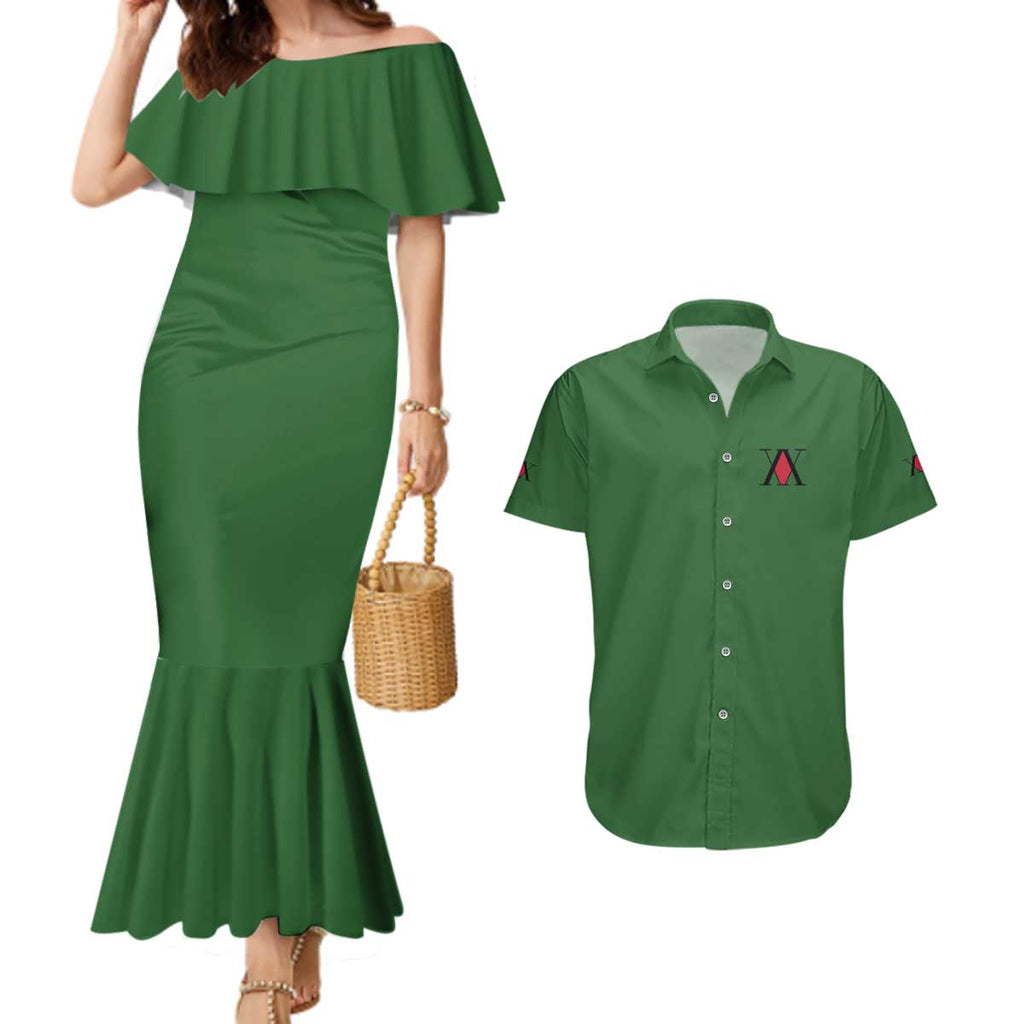 Gon Freecss Hunter x Hunter Couples Matching Mermaid Dress and Hawaiian Shirt Anime Style