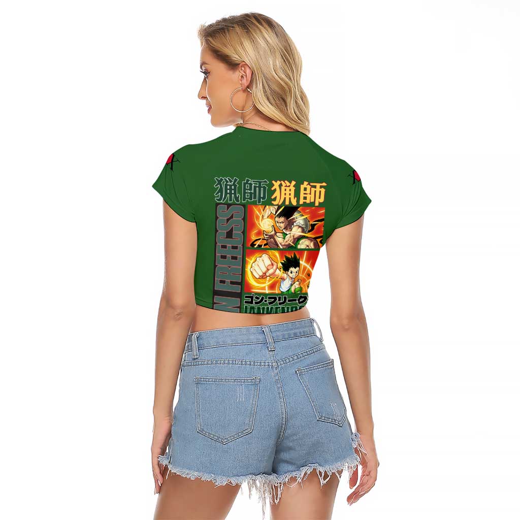 Gon Freecss Hunter x Hunter Raglan Cropped T Shirt Anime Style