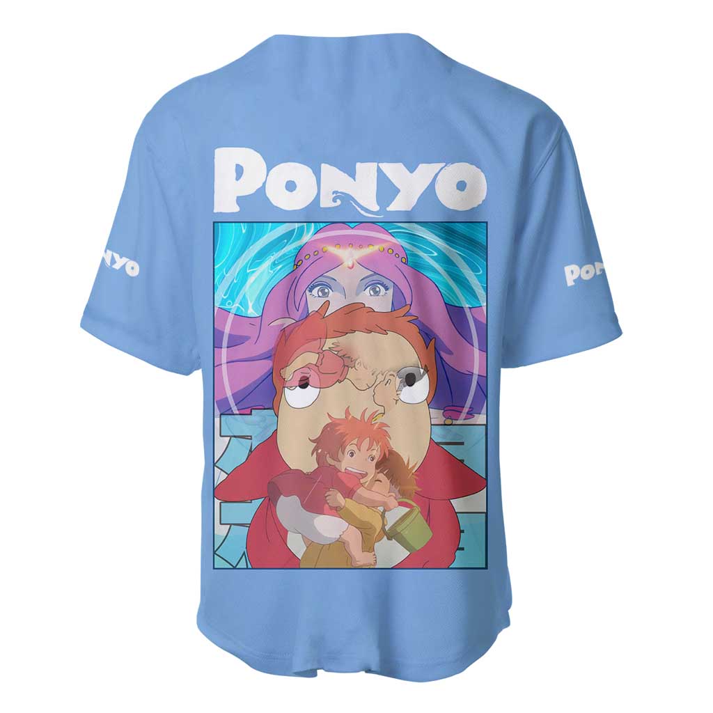 Ponyo Studio Ghibli Baseball Jersey Anime Style