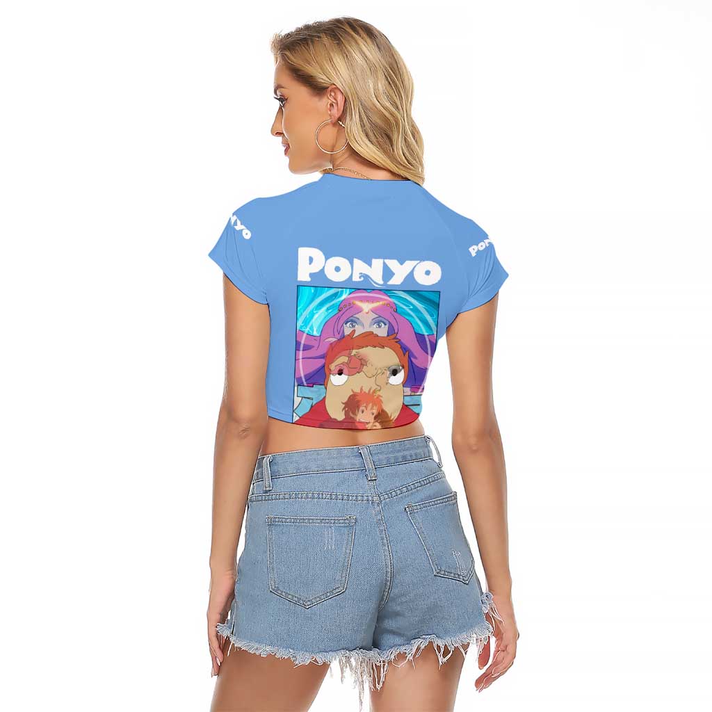 Ponyo Studio Ghibli Raglan Cropped T Shirt Anime Style