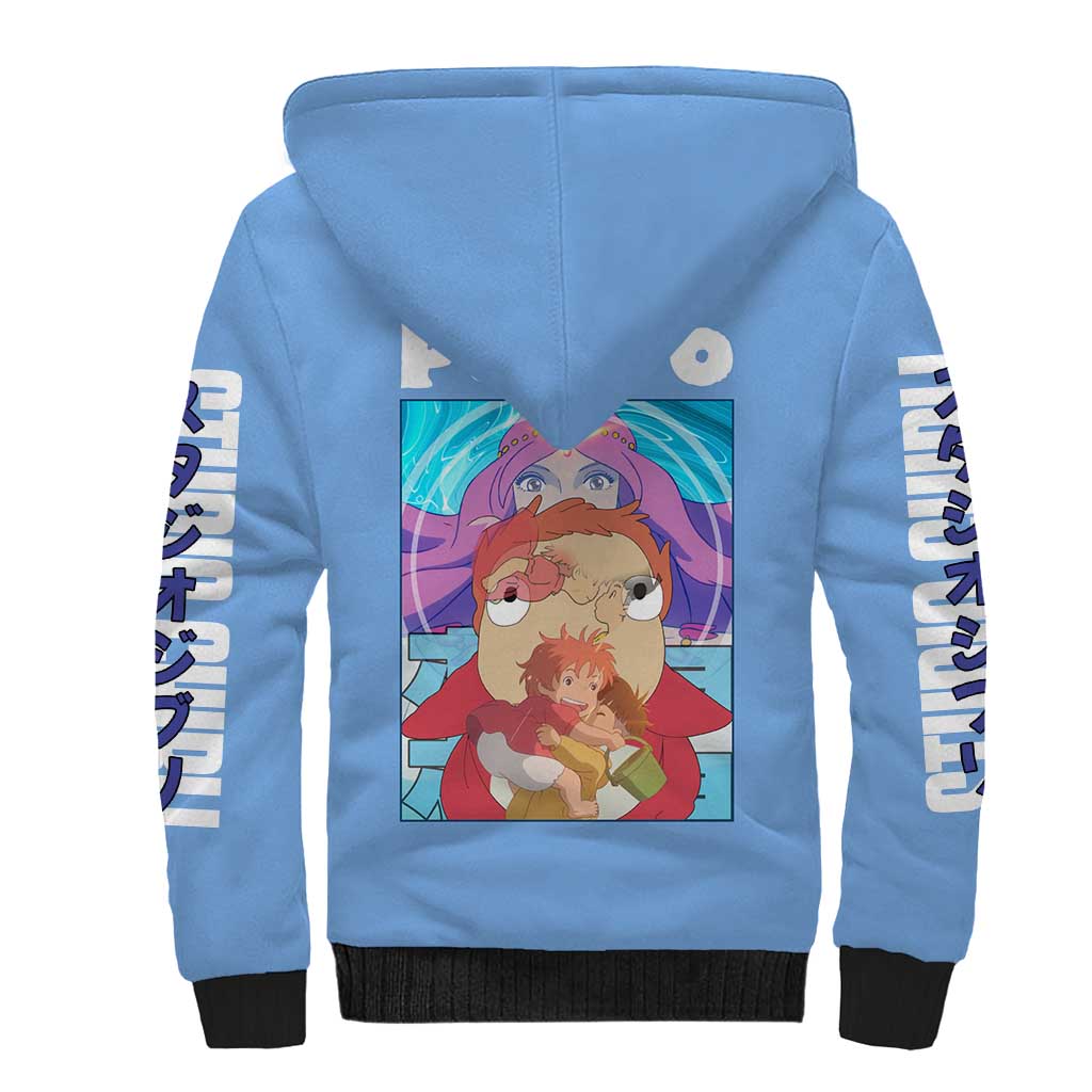 Ponyo Studio Ghibli Sherpa Hoodie Anime Style