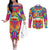Trippy South Park Couples Matching Off The Shoulder Long Sleeve Dress and Long Sleeve Button Shirt Anime Style