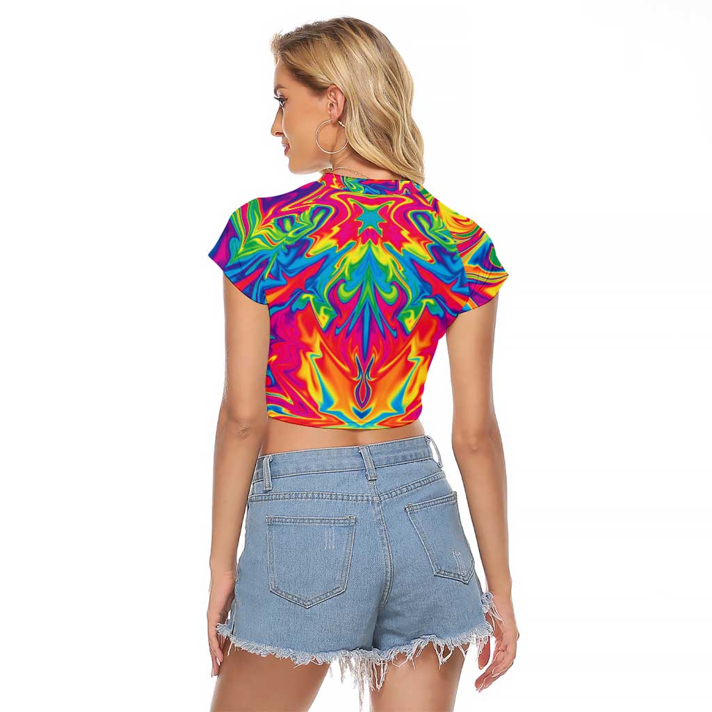 Trippy South Park Raglan Cropped T Shirt Anime Style