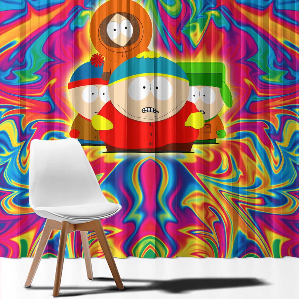 Trippy South Park Window Curtain Anime Style