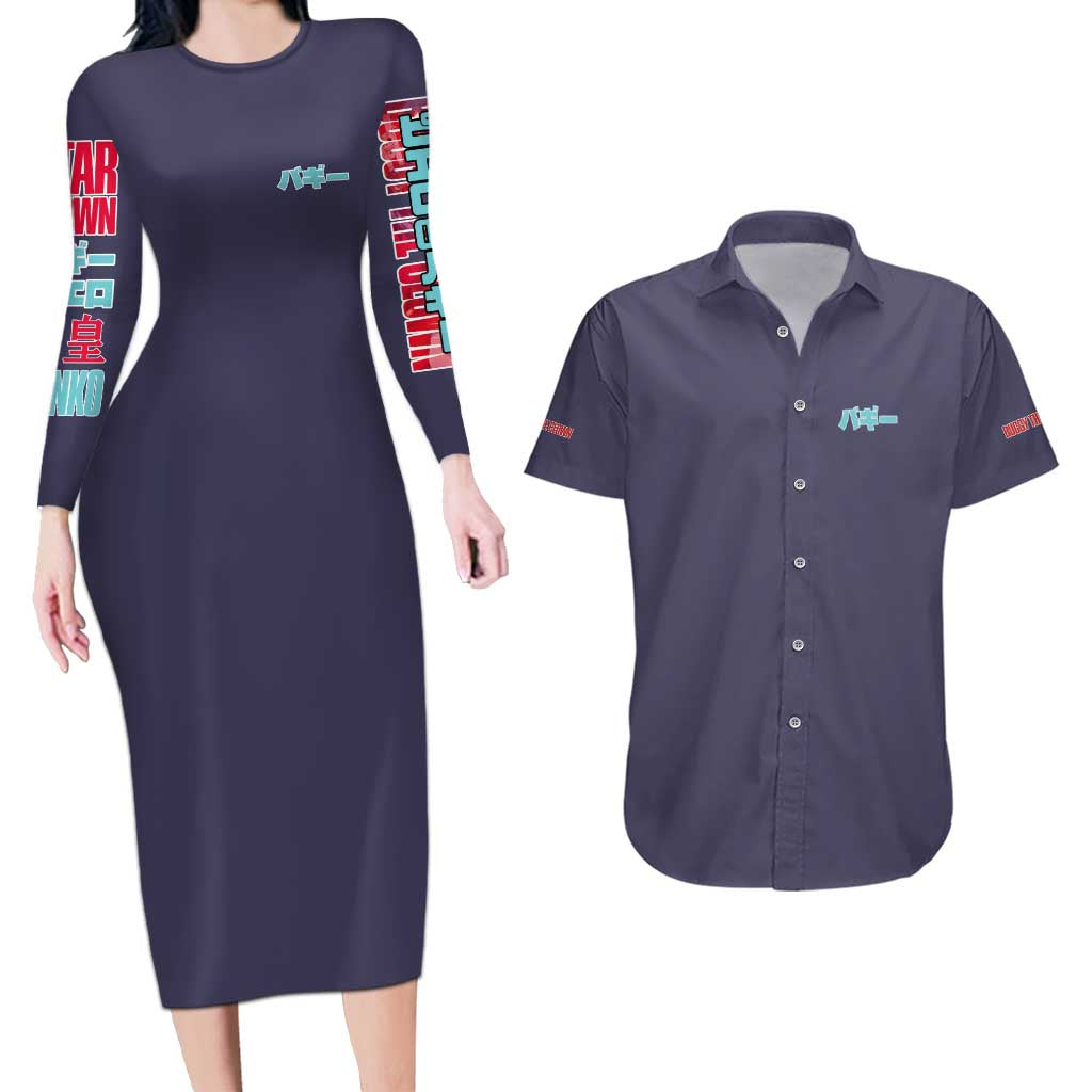 Buggy One Piece Couples Matching Long Sleeve Bodycon Dress and Hawaiian Shirt Anime Style