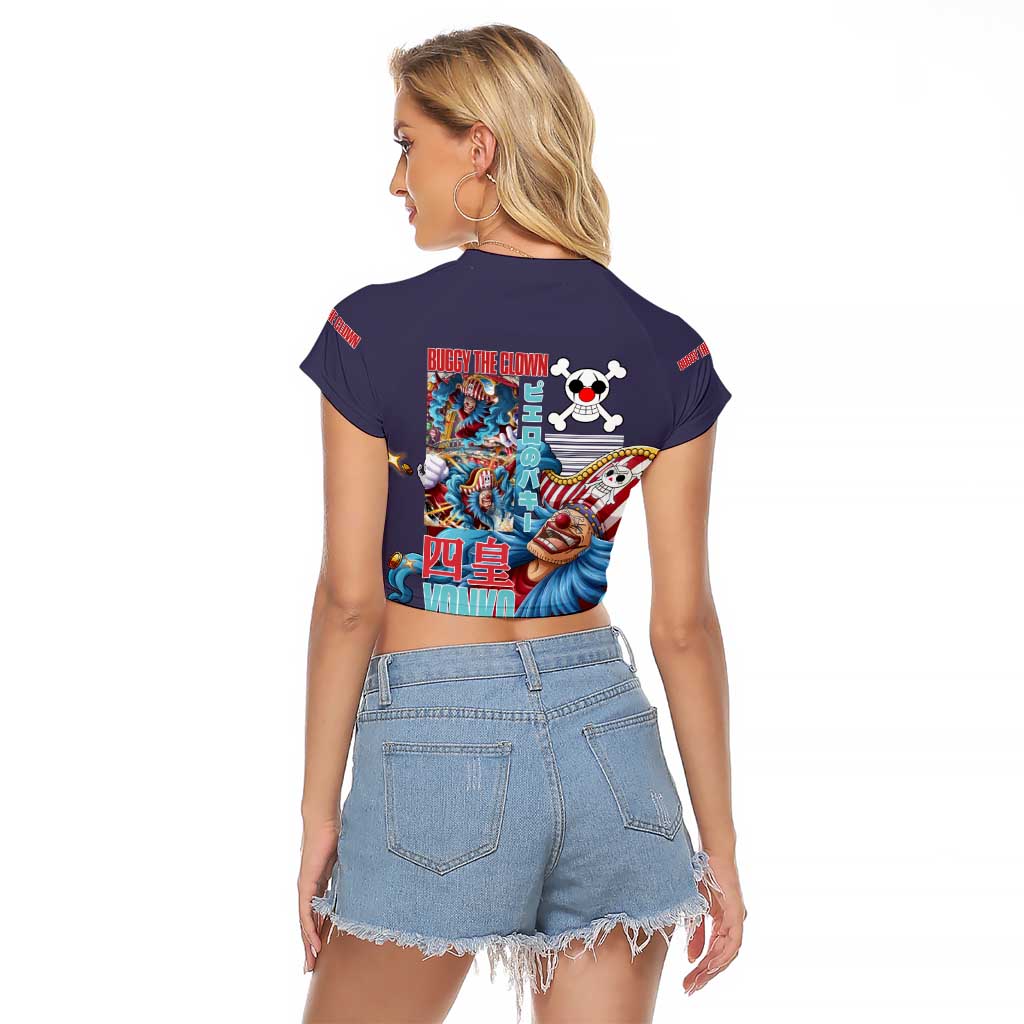 Buggy One Piece Raglan Cropped T Shirt Anime Style