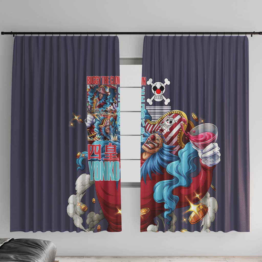 Buggy One Piece Window Curtain Anime Style