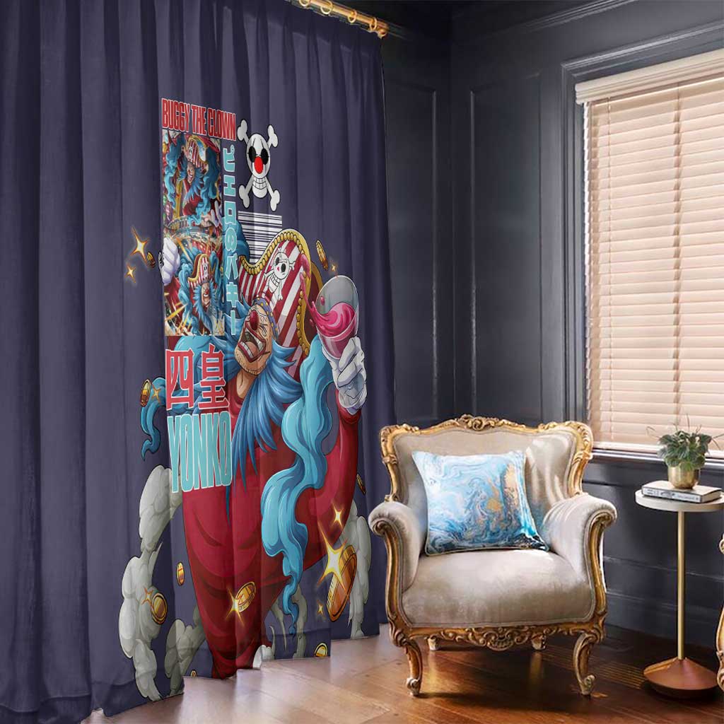 Buggy One Piece Window Curtain Anime Style