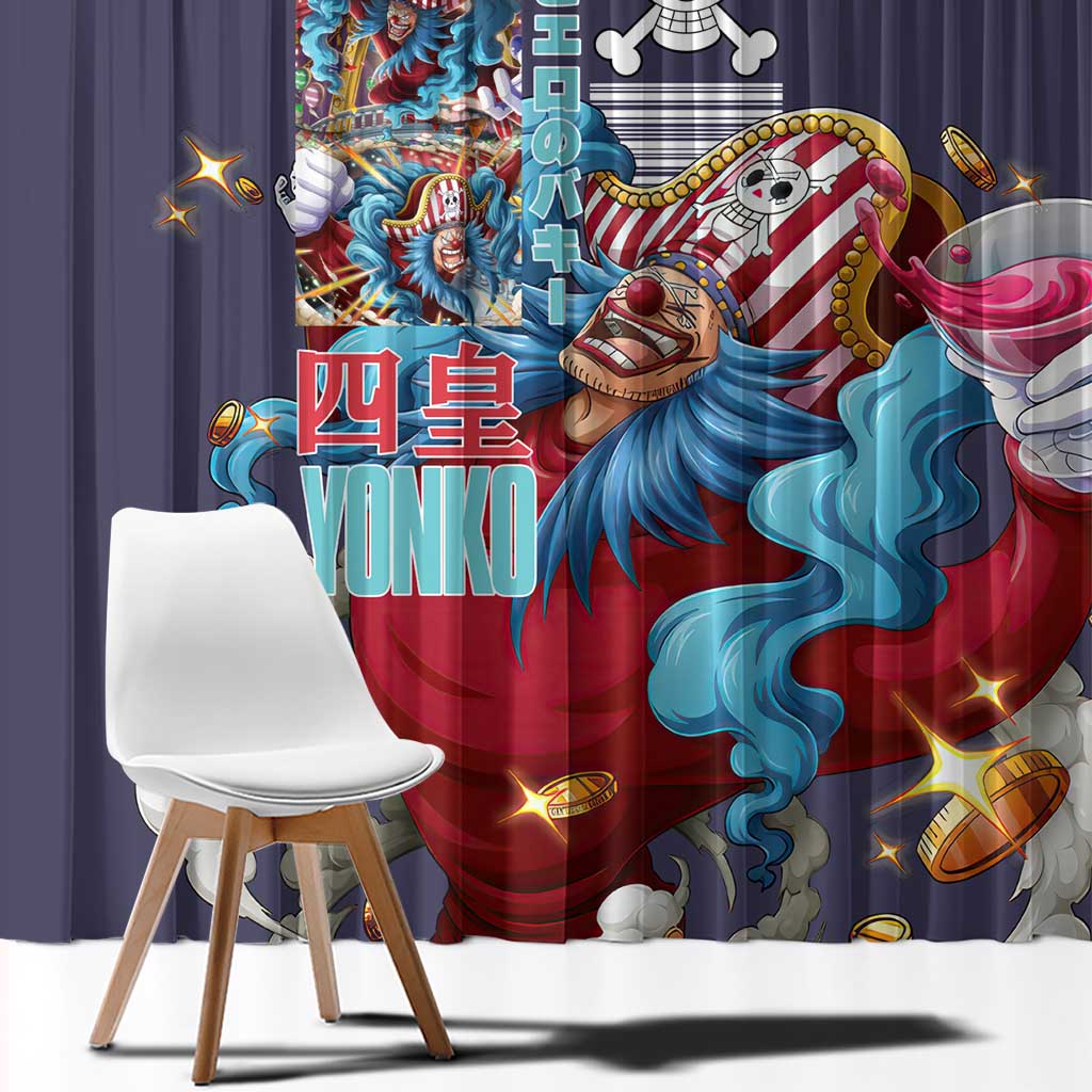 Buggy One Piece Window Curtain Anime Style