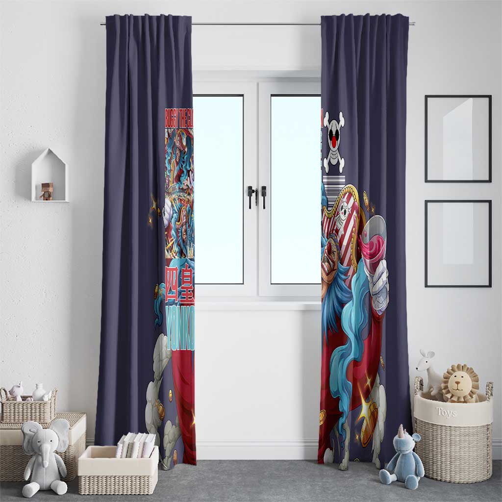 Buggy One Piece Window Curtain Anime Style