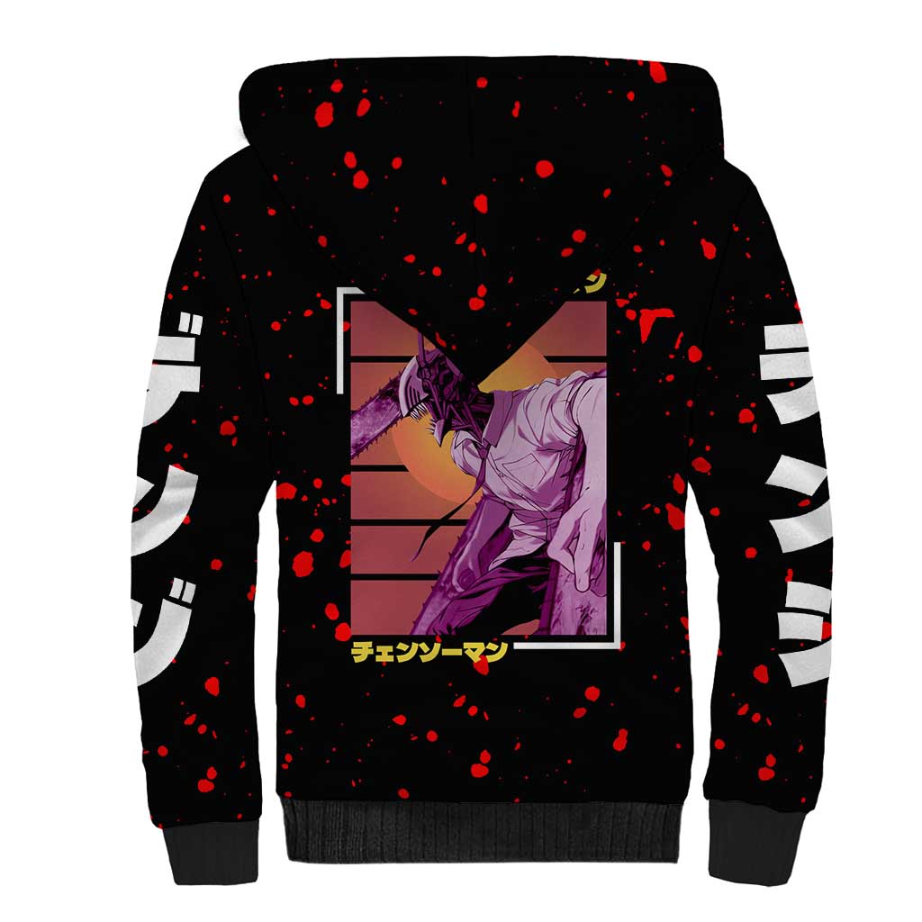 Chainsaw Man Sherpa Hoodie Anime Style