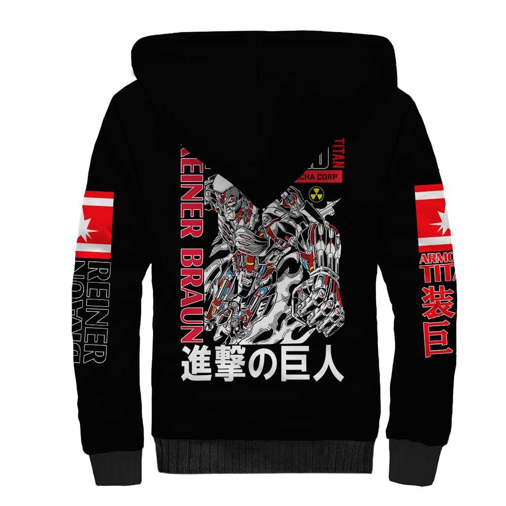 Armored Titan Attack on Titan Sherpa Hoodie Anime Style