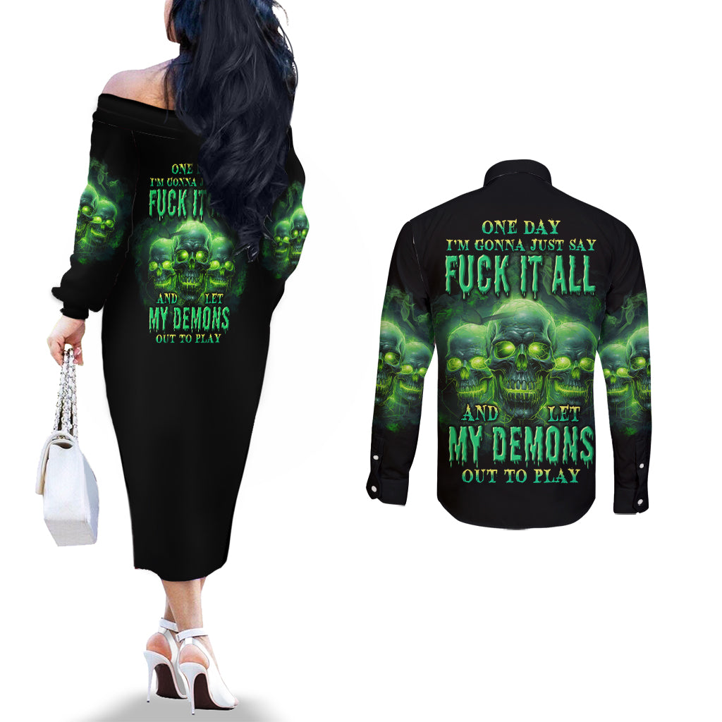 one-day-im-gonna-just-say-couples-matching-off-the-shoulder-long-sleeve-dress-and-long-sleeve-button-shirt
