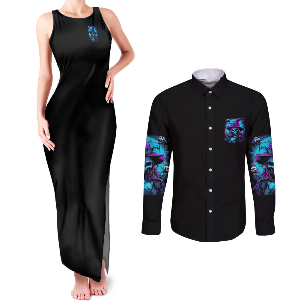 in-a-world-full-of-princesses-be-a-witch-halloween-couples-matching-tank-maxi-dress-and-long-sleeve-button-shirt