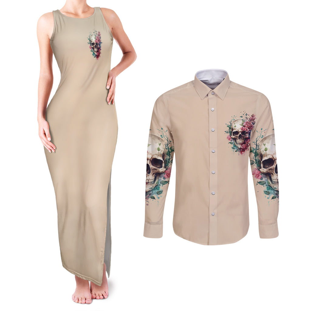 fresh-out-of-f-watercolor-skull-couples-matching-tank-maxi-dress-and-long-sleeve-button-shirt