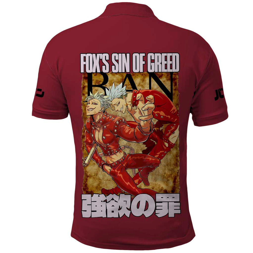 Ban Seven Deadly Sins Polo Shirt Anime Style