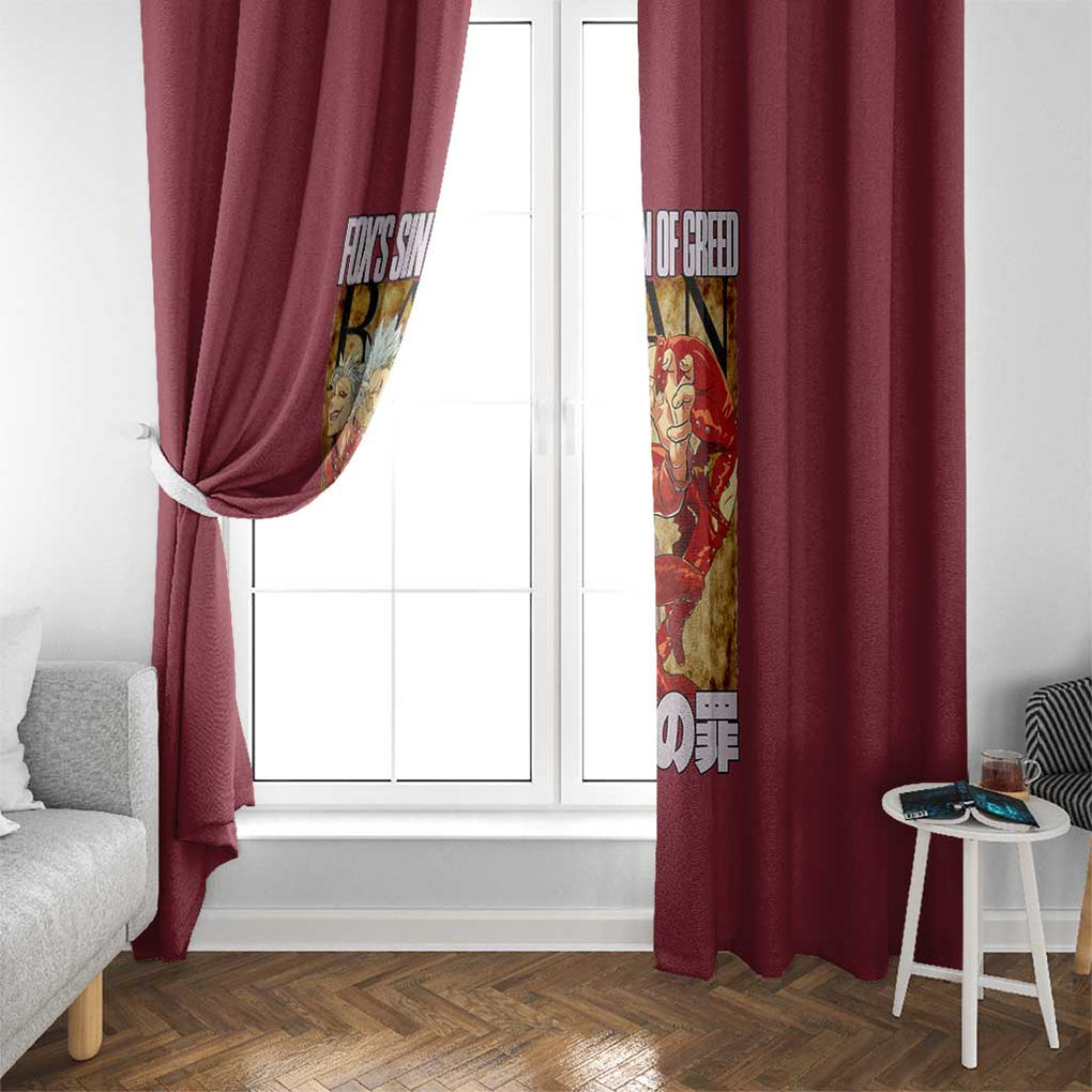 Ban Seven Deadly Sins Window Curtain Anime Style