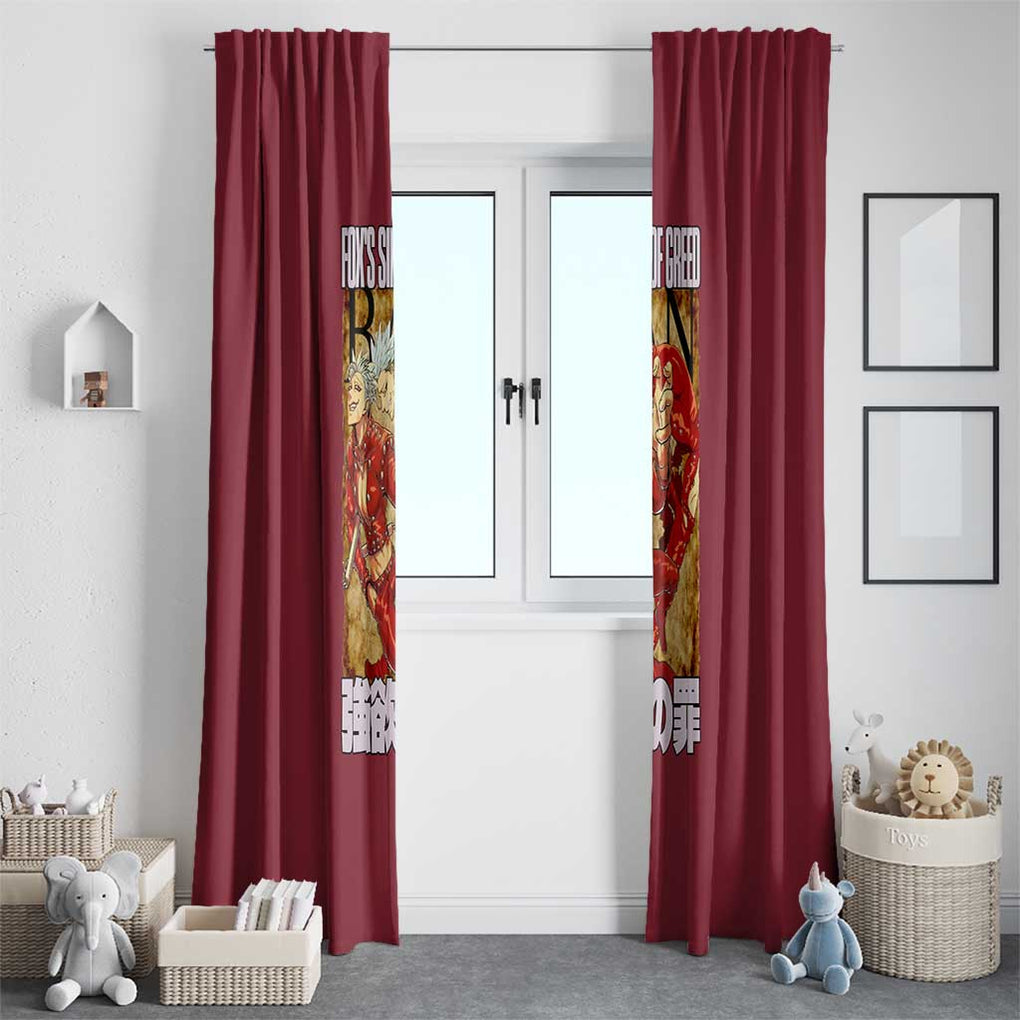 Ban Seven Deadly Sins Window Curtain Anime Style