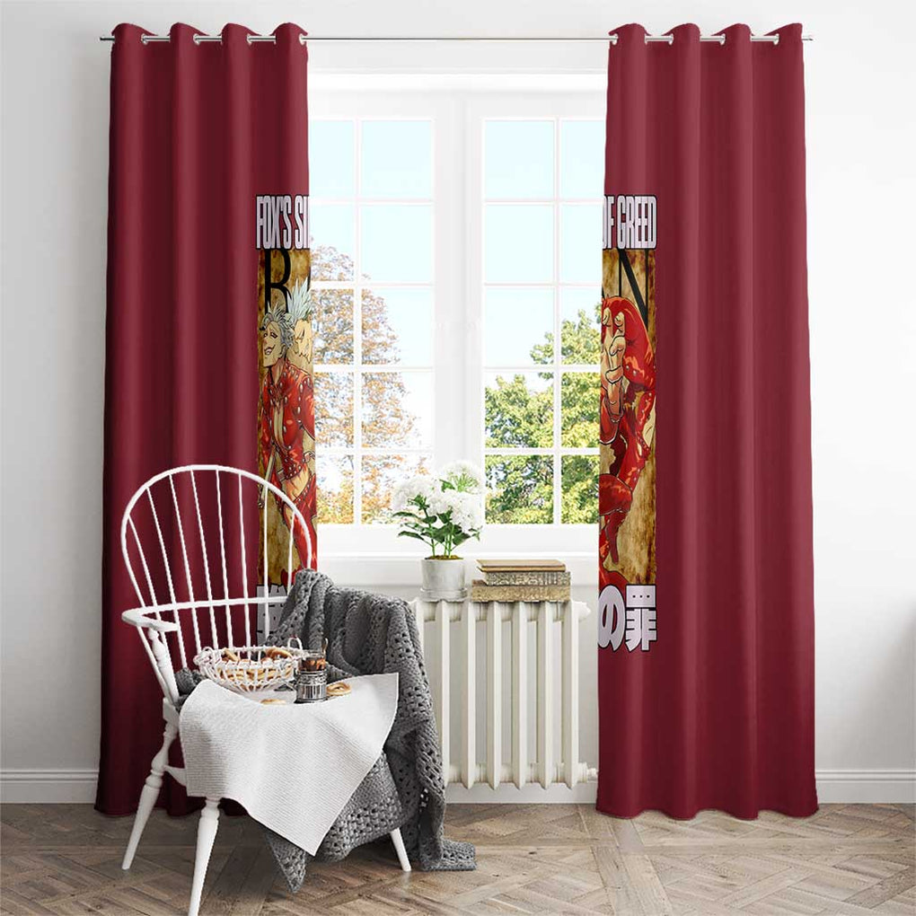 Ban Seven Deadly Sins Window Curtain Anime Style