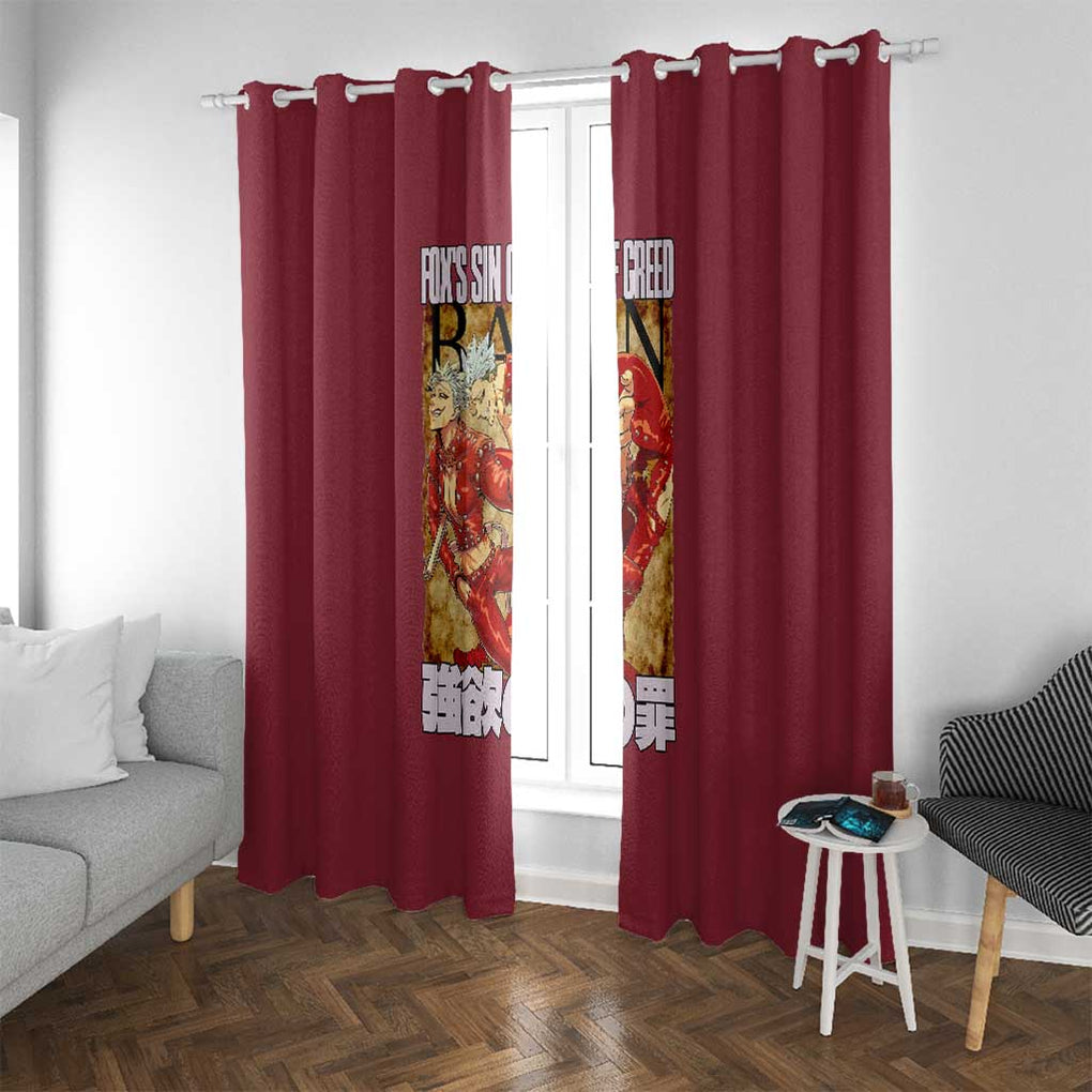 Ban Seven Deadly Sins Window Curtain Anime Style