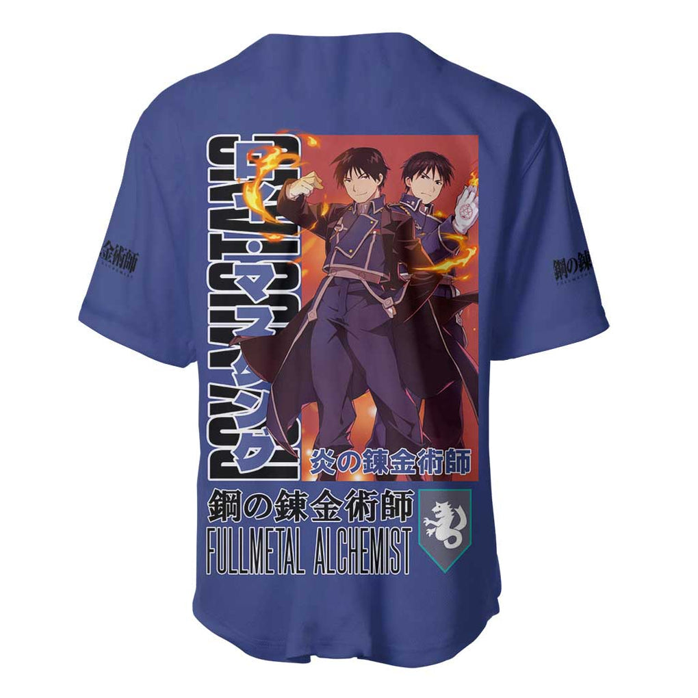Roy Mustang Fullmetal Alchemist Baseball Jersey Anime Style