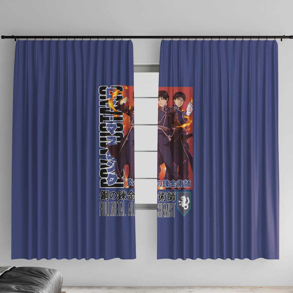 Roy Mustang Fullmetal Alchemist Window Curtain Anime Style
