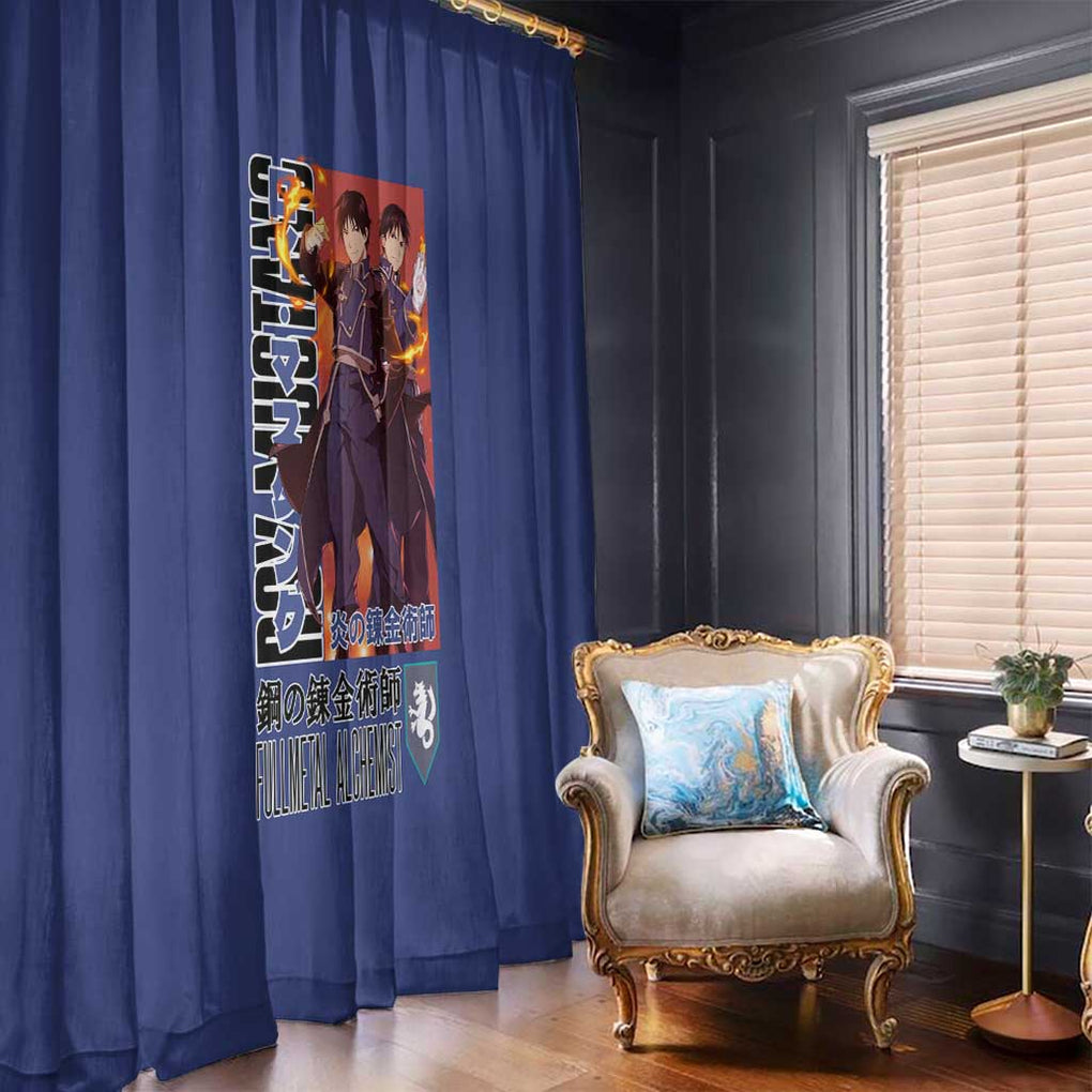 Roy Mustang Fullmetal Alchemist Window Curtain Anime Style