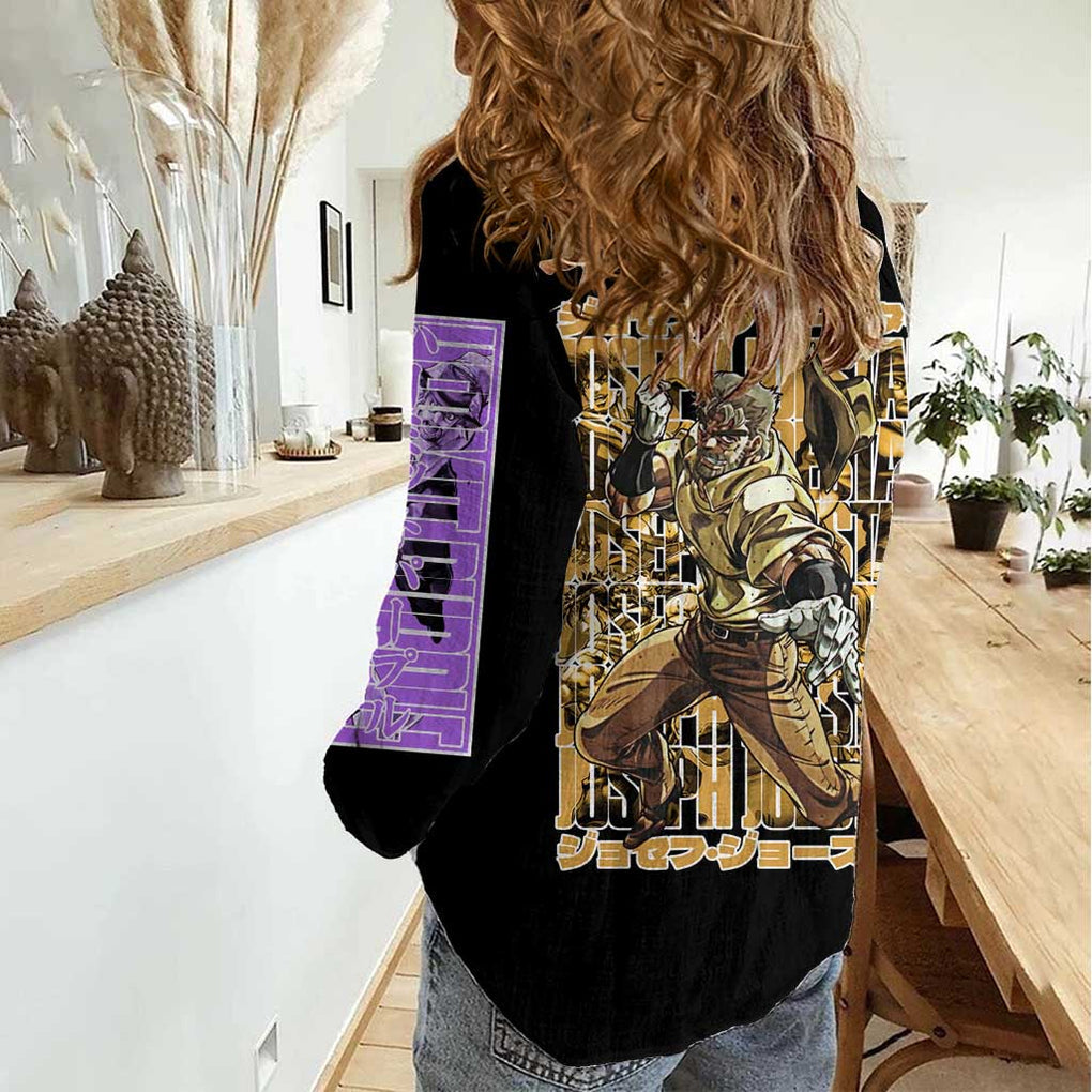 Joseph Joestar - Jojo’s Bizarre Adventure Women Casual Shirt Japan Anime Style