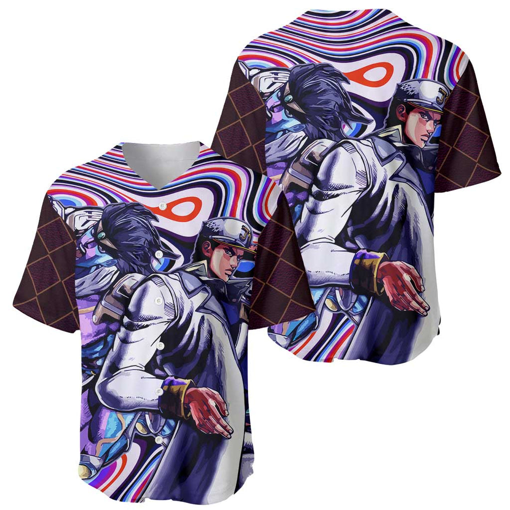 Trippy Jotaro Kujo JoJo’s Bizarre Adventure Baseball Jersey Anime Mix Trippy Style