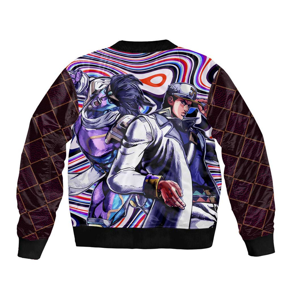 Trippy Jotaro Kujo JoJo’s Bizarre Adventure Bomber Jacket Anime Mix Trippy Style