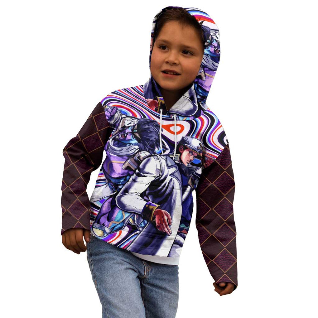 Trippy Jotaro Kujo JoJo’s Bizarre Adventure Kid Hoodie Anime Mix Trippy Style