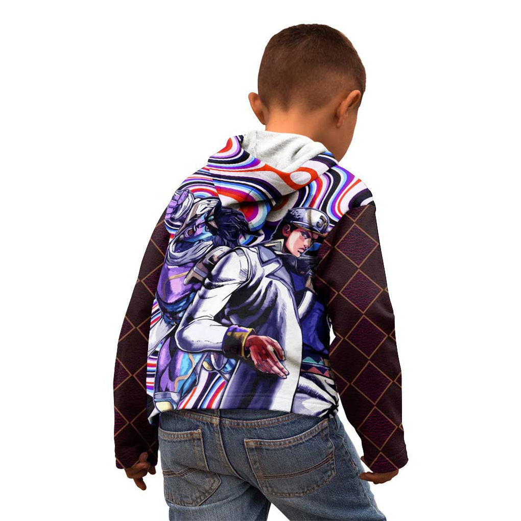 Trippy Jotaro Kujo JoJo’s Bizarre Adventure Kid Hoodie Anime Mix Trippy Style