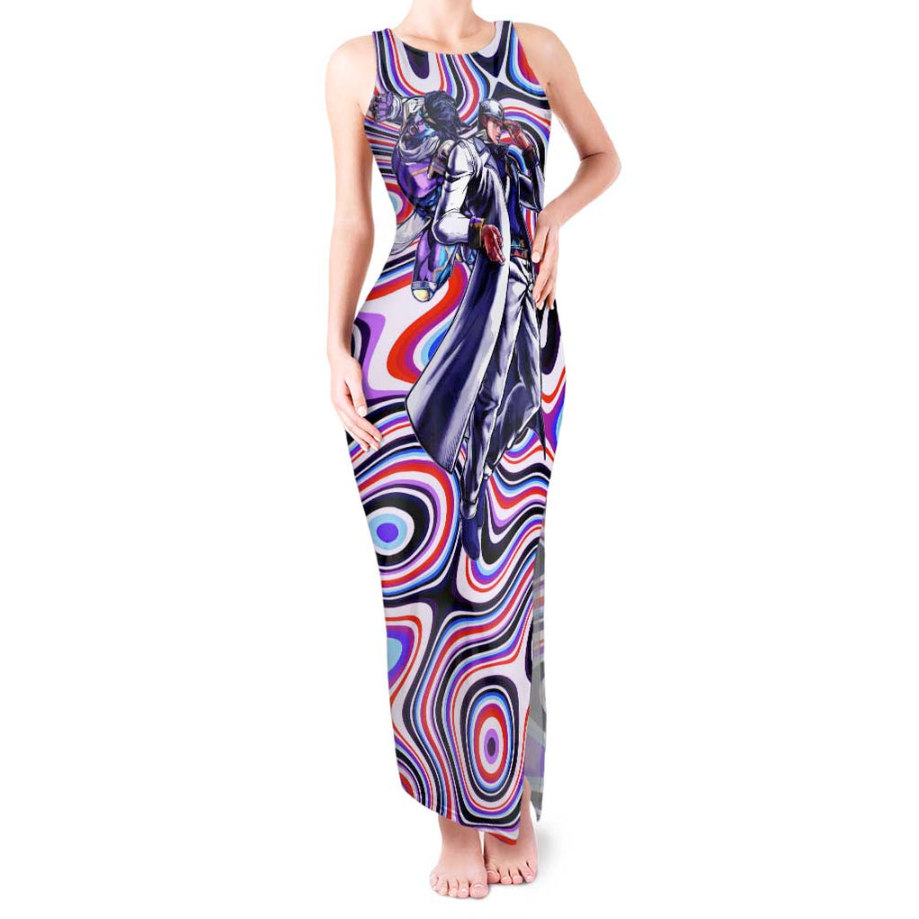 Trippy Jotaro Kujo JoJo’s Bizarre Adventure Tank Maxi Dress Anime Mix Trippy Style